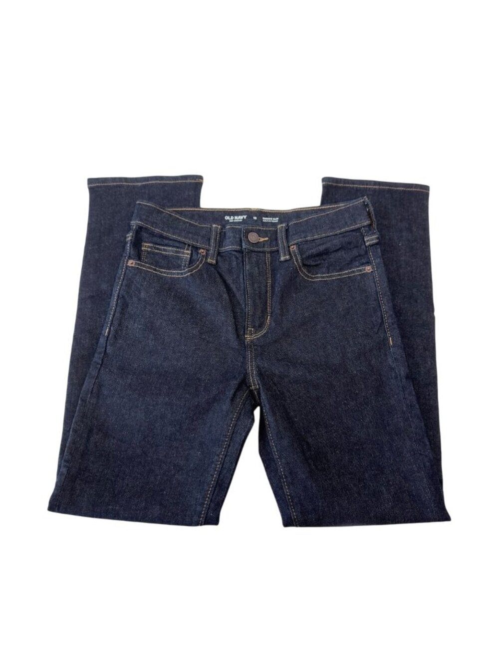 Old Navy Karate 360 Stretch Slim Built-In Tough Jeans Kids Size 12 Dark Blue
